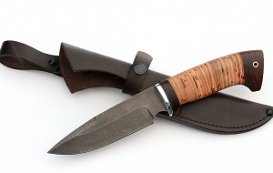 Нож Походный сталь ХВ-5, рукоять береста Нож Походный сталь ХВ-5, рукоять береста