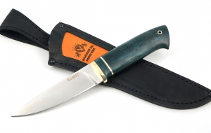 Нож Клык-2 сталь ELMAX (сатин), рукоять карельская береза стабилизированная изумруд Нож Клык-2 сталь ELMAX (сатин), рукоять карельская береза стабилизированная изумруд