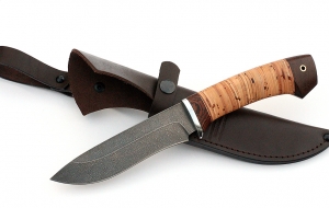 Нож Амур сталь ХВ-5, рукоять береста Нож Амур сталь ХВ-5, рукоять береста