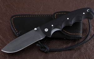 Складной нож Носорог, сталь Х12МФ, рукоять накладки черный граб Складной нож Носорог, сталь Х12МФ, рукоять накладки черный граб