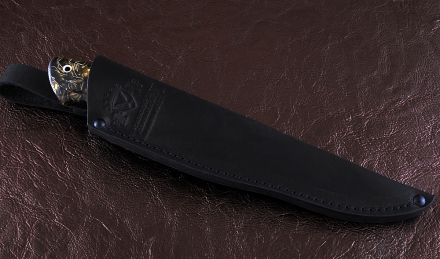 Нож Крот-2 сталь К340, рукоять искусственный камень акрил белый Нож Крот-2 сталь К340, рукоять искусственный камень акрил белый