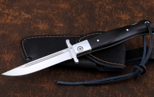 Нож Финка НКВД складная сталь 95Х18 накладки черный граб Нож Финка НКВД складная сталь 95Х18 накладки черный граб