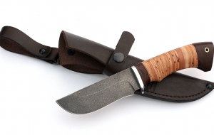 Нож Карась сталь ХВ-5, рукоять береста Нож Карась сталь ХВ-5, рукоять береста