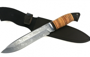 Нож Медведь сталь D2, рукоять береста Нож Медведь сталь D2, рукоять береста