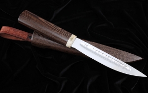 Нож Народа севера 3 сталь Х12МФ рукоять и ножны дерево венге Нож Народа севера 3 сталь Х12МФ рукоять и ножны дерево венге