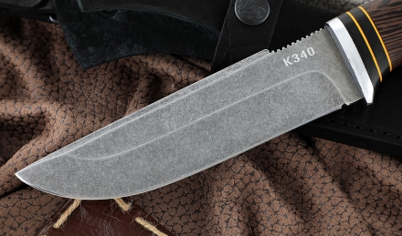 Нож Алтай сталь К340 рукоять венге черный граб Нож Алтай сталь К340 рукоять венге черный граб