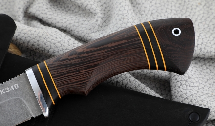Нож Алтай сталь К340 рукоять венге черный граб Нож Алтай сталь К340 рукоять венге черный граб