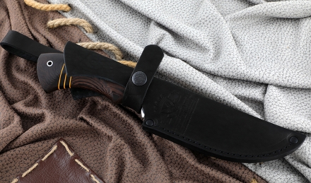 Нож Алтай сталь К340 рукоять венге черный граб Нож Алтай сталь К340 рукоять венге черный граб