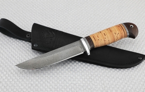Нож Охотник сталь ХВ-5, рукоять береста Нож Охотник сталь ХВ-5, рукоять береста