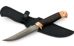 Нож Рыболов-5 сталь булат, рукоять черный граб-кап Нож Рыболов-5 сталь булат, рукоять черный граб-кап