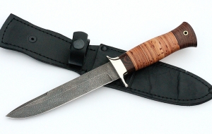 Нож Лидер-2 сталь ХВ-5, рукоять береста Нож Лидер-2 сталь ХВ-5, рукоять береста