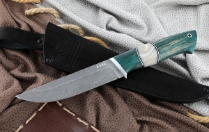 Нож Гриф сталь К340, рукоять карельская береза акрил Нож Гриф сталь К340, рукоять карельская береза акрил