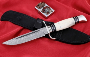 Нож финка НКВД, сталь К340, рукоять рог лося, мельхиор Нож финка НКВД, сталь К340, рукоять рог лося, мельхиор