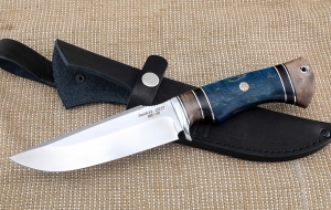 Нож Алтай-2 сталь Sandvik 12C27, рукоять стабилизированная карельская береза Нож Алтай-2 сталь Sandvik 12C27, рукоять стабилизированная карельская береза