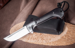 Нож Складной на подшипнике Пчак сталь M390, накладки черный граб Нож Складной на подшипнике Пчак сталь M390, накладки черный граб