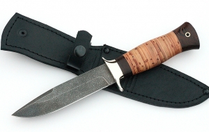 Нож Лидер сталь ХВ-5, рукоять береста Нож Лидер сталь ХВ-5, рукоять береста