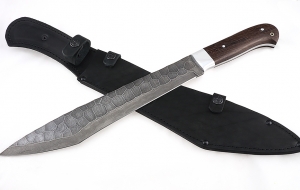 Нож Мачете №4 сталь дамаск полный камень, рукоять венге Нож Мачете №4 сталь дамаск полный камень, рукоять венге