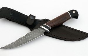 Нож Рыболов-5 сталь дамаск рукоять венге-черный граб Нож Рыболов-5 сталь дамаск рукоять венге-черный граб