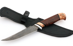 Нож Рыболов-5 сталь ХВ-5, рукоять венге-карельская береза Нож Рыболов-5 сталь ХВ-5, рукоять венге-карельская береза