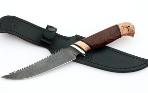 Нож Рыболов-6 сталь ХВ-5, рукоять венге-карельская береза Нож Рыболов-6 сталь ХВ-5, рукоять венге-карельская береза