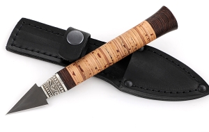 Нож для просфоры № 2 (Копие) малый, сталь Х12МФ, рукоять береста Нож для просфоры № 2 (Копие) малый, сталь Х12МФ, рукоять береста