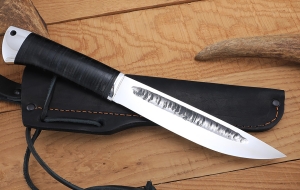 Нож Народа севера 3 сталь Х12МФ рукоять наборная кожа, дюраль Нож Народа севера 3 сталь Х12МФ рукоять наборная кожа, дюраль