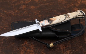 Нож Финка НКВД складная сталь Elmax накладки кость мамонта мокуме-гане Нож Финка НКВД складная сталь Elmax накладки кость мамонта мокуме-гане