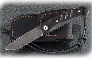 Нож складной Колибри, сталь Х12МФ, рукоять накладки акрил черный Нож складной Колибри, сталь Х12МФ, рукоять накладки акрил черный