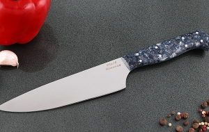 Кухонный нож Шеф №5 сталь 95Х18, рукоять акрил синий Кухонный нож Шеф №5 сталь 95Х18, рукоять акрил синий