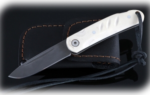 Нож складной Колибри, сталь Х12МФ, рукоять накладки акрил белый Нож складной Колибри, сталь Х12МФ, рукоять накладки акрил белый