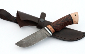 Нож Югра сталь ХВ-5, рукоять венге-карельская береза Нож Югра сталь ХВ-5, рукоять венге-карельская береза