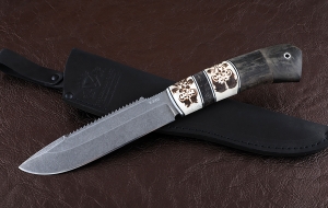 Нож Таёжный сталь К340, рукоять карельская береза рог лося Нож Таёжный сталь К340, рукоять карельская береза рог лося