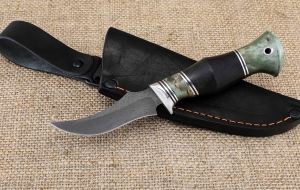 Нож Малыш-3, Х12МФ, рукоять карельская береза зеленая, черный граб Нож Малыш-3, Х12МФ, рукоять карельская береза зеленая, черный граб