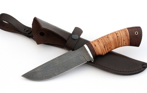 Нож Алтай сталь ХВ-5, рукоять береста Нож Алтай сталь ХВ-5, рукоять береста