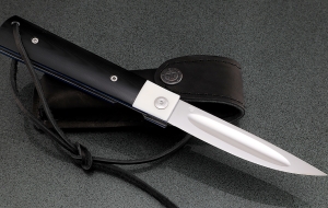 Нож складной Народа севера сталь Х12МФ накладки G10 черная с белой Нож складной Народа севера сталь Х12МФ накладки G10 черная с белой