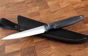 Нож Ферзь М390 рукоять G10 черная, карбон Нож Ферзь М390 рукоять G10 черная, карбон