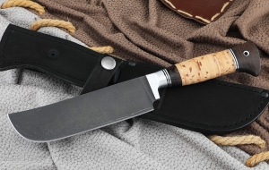 Нож Узбекский средний сталь Х12МФ, рукоять береста Нож Узбекский средний сталь Х12МФ, рукоять береста