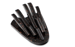 Подставка под 5 ножей акрил коричневый Подставка под 5 ножей акрил коричневый