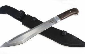 Нож Мачете №4 с пилой сталь 95 Х 18, рукоять венге Нож Мачете №4 с пилой сталь 95 Х 18, рукоять венге