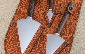 Набор ножей для просфор (копие) сталь х12мф рукоять венге (NEW) Набор ножей для просфор (копие) сталь х12мф рукоять венге (NEW)