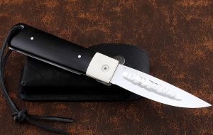 Нож складной Народа севера сталь Х12МФ накладки черный граб - акрил Нож складной Народа севера сталь Х12МФ накладки черный граб - акрил