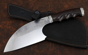 Сербская тяпка сталь булат черный граб мельхиор Сербская тяпка сталь булат черный граб мельхиор
