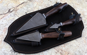 Набор ножей для просфоры дамаск венге Набор ножей для просфоры дамаск венге