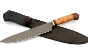 Нож Шеф №1 сталь Х12МФ, рукоять береста Нож Шеф №1 сталь Х12МФ, рукоять береста