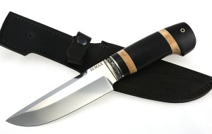 Нож Аллигатор сталь Elmax, рукоять черный граб-кап,мельхиор Нож Аллигатор сталь Elmax, рукоять черный граб-кап,мельхиор