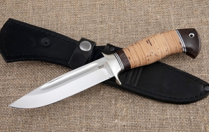 Нож Лидер сталь 95х18, рукоять береста (NEW)  Нож Лидер сталь 95х18, рукоять береста (NEW)