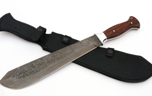 Нож Мачете №3 сталь дамаск, рукоять венге Нож Мачете №3 сталь дамаск, рукоять венге