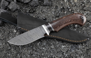 Нож Ловчий дамаск рукоять венге Нож Ловчий дамаск рукоять венге