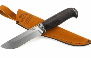 Нож из стали S390 «Бекас» рукоять карельская береза стабилизированная коричневая, мельхиор Нож из стали S390 «Бекас» рукоять карельская береза стабилизированная коричневая, мельхиор