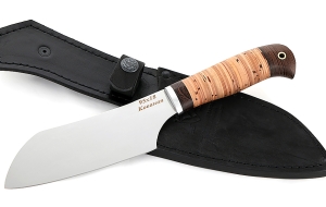 Кухонный нож Шеф №16 сталь 95Х18 рукоять береста Кухонный нож Шеф №16 сталь 95Х18 рукоять береста